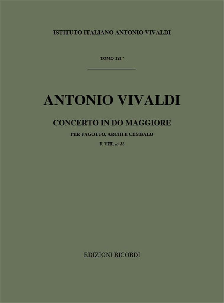 Concerti Per Fg., Archi E B.C.: In Do Rv 470
